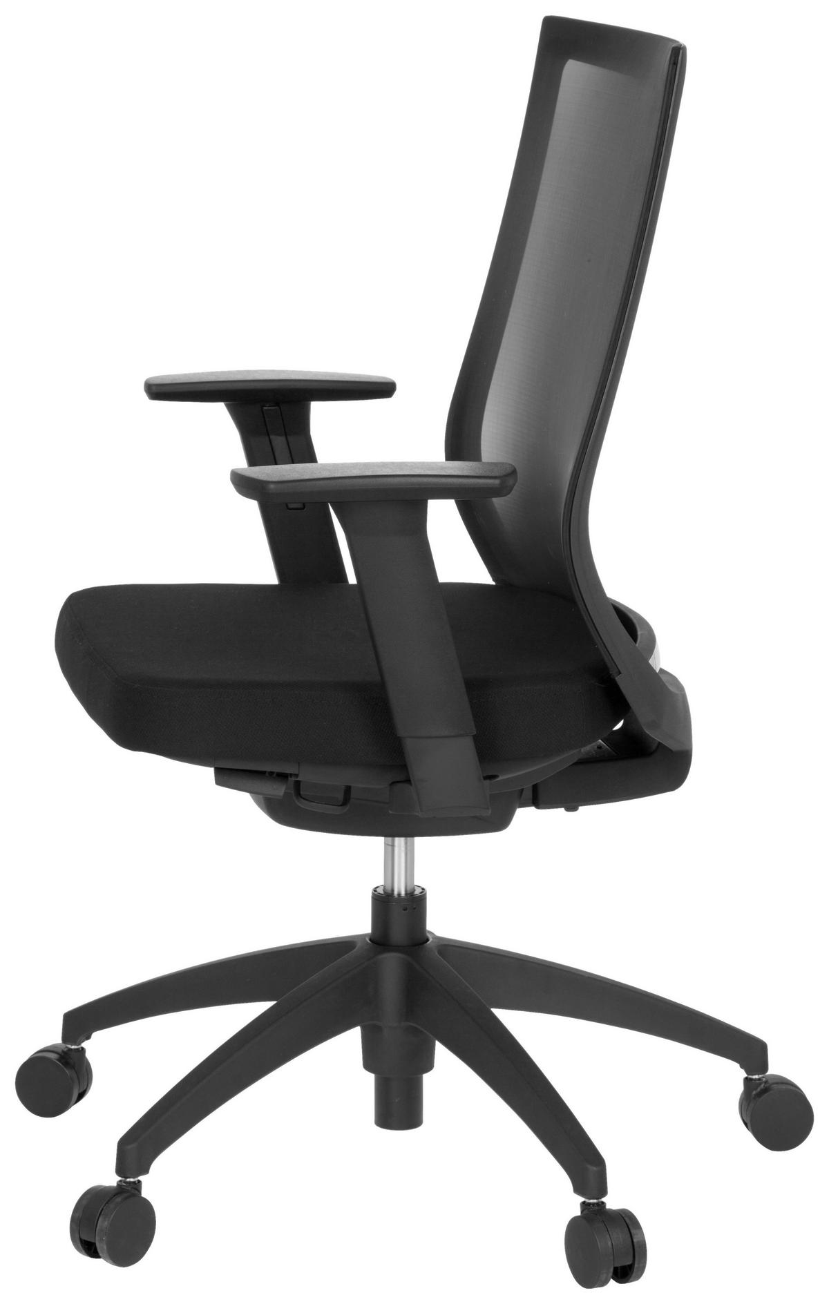 Pisarniški Stol Aspen, Črna - barve kroma/črna, Moderno, umetna masa/tekstil (63/106/55cm) - MID.YOU