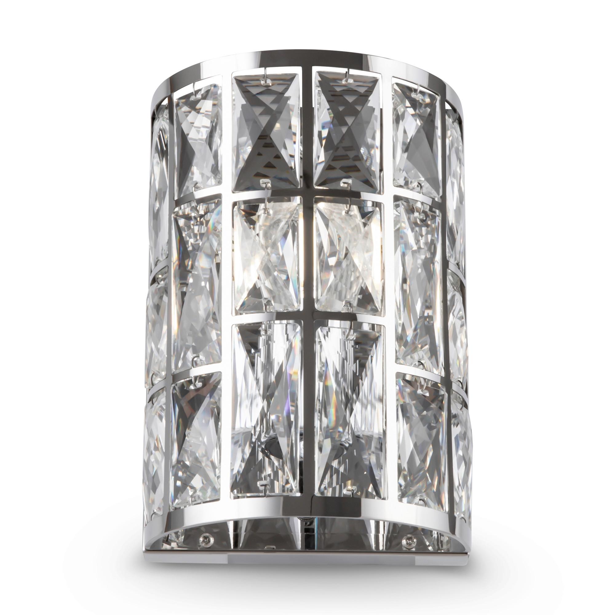Wandleuchte Gelid Chromfarben max. 60 Watt - Chromfarben/Transparent, Trend, Glas/Metall (14.7/10/21.2cm) - MAYTONI