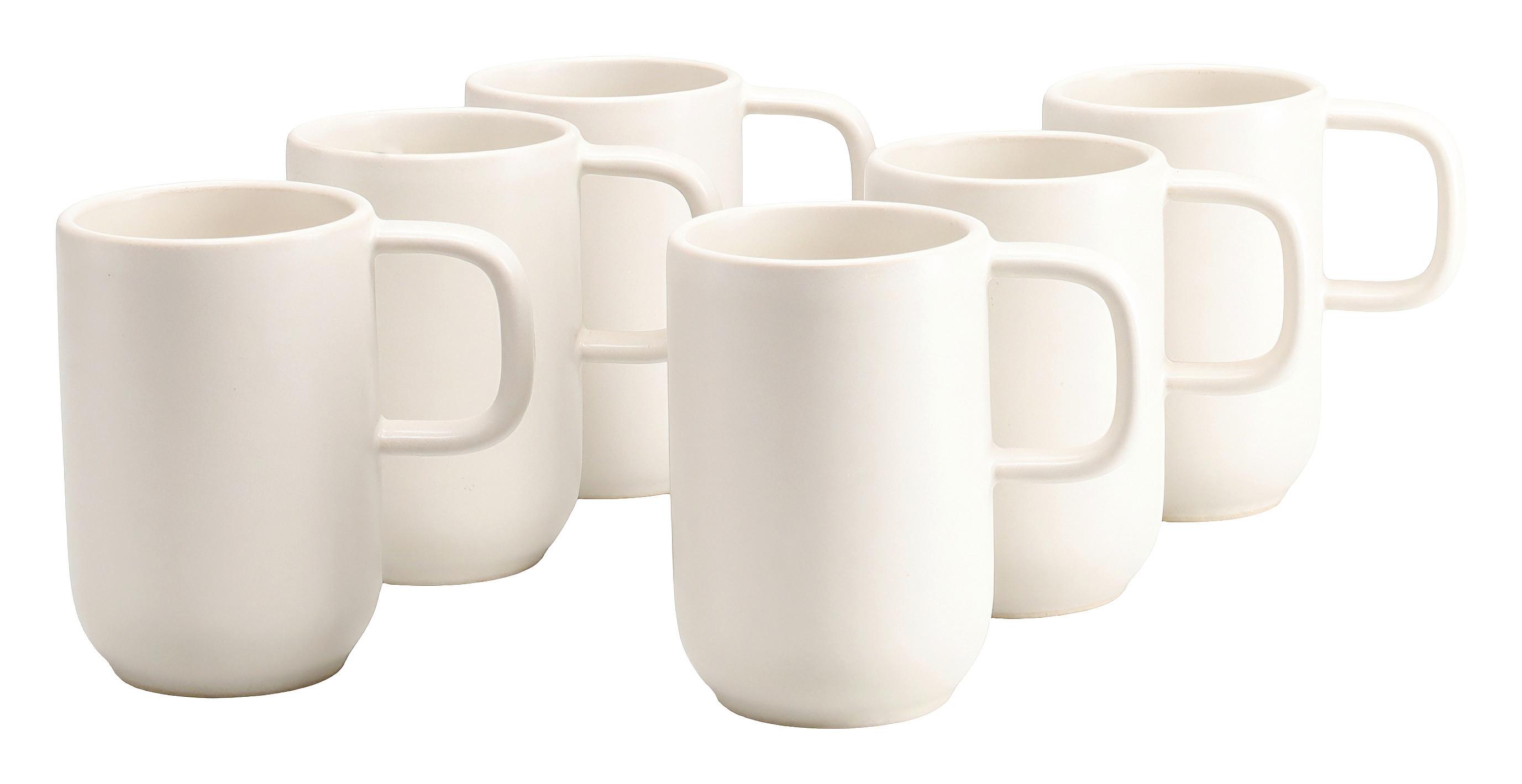 Kávésbögrekészlet 25261 Uno Offwhite - fehér, Trend, kerámia (300ml) - Creatable