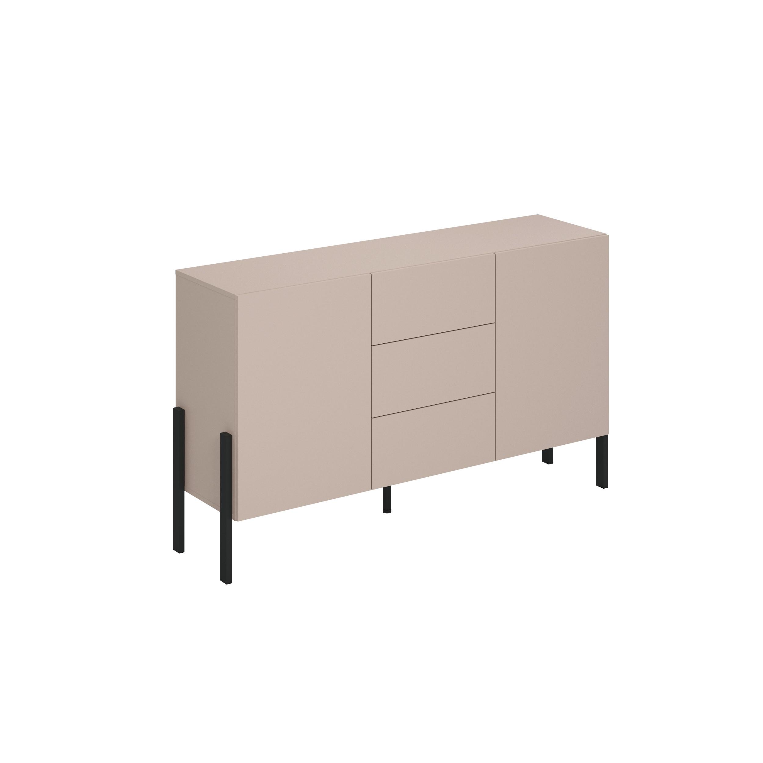 Komód Jukon - kasmír, Modern, faalapú anyag (154/90/40cm)