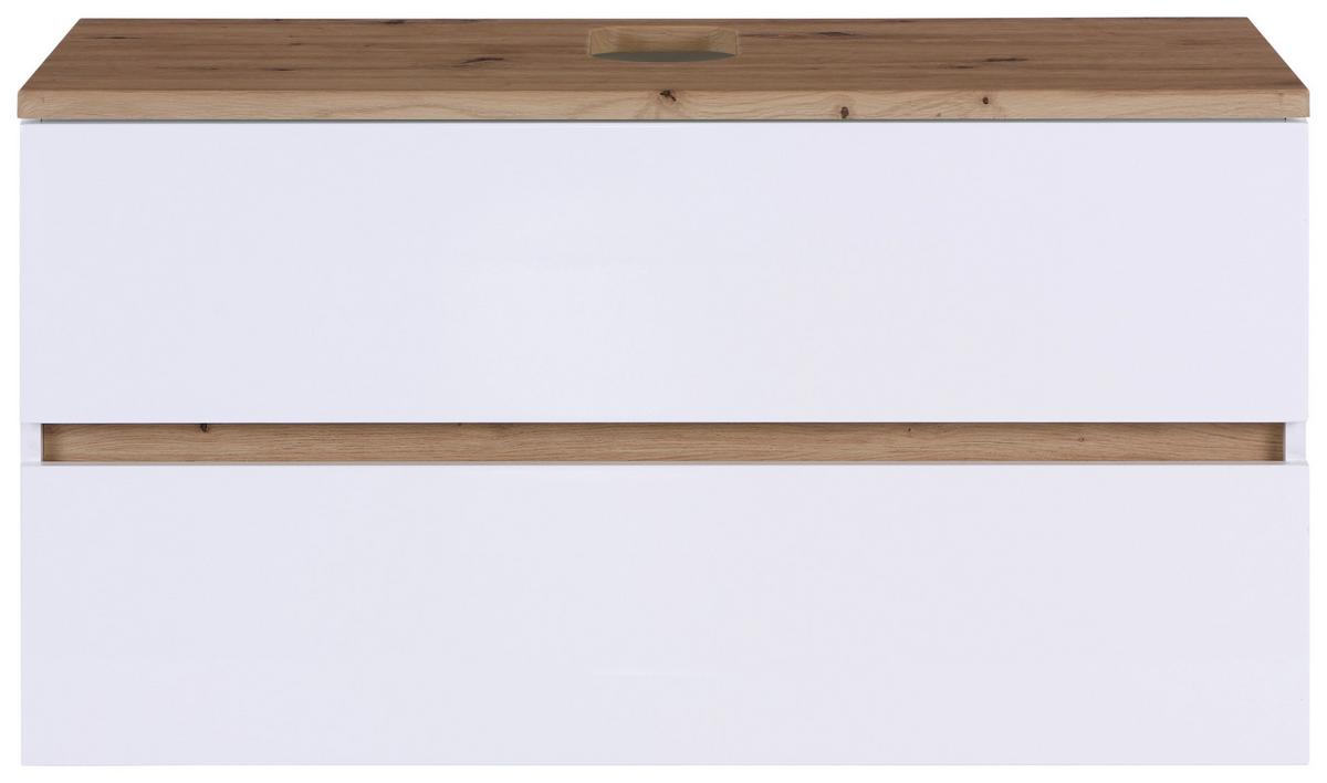 Bază cu lavoar Marbella - alb, Modern, ceramică/material pe bază de lemn (100/64,5/47cm)