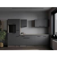 Kuhinjski Blok Brez Aparatov Oliver, 310cm - črna/siva, Design, kovina/leseni material (310cm) - Respekta