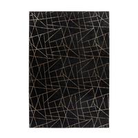 Síkszövött Szőnyeg Bijou 125 - fekete/aranyszínű, Lifestyle, textil (160/230cm) - Kayoom