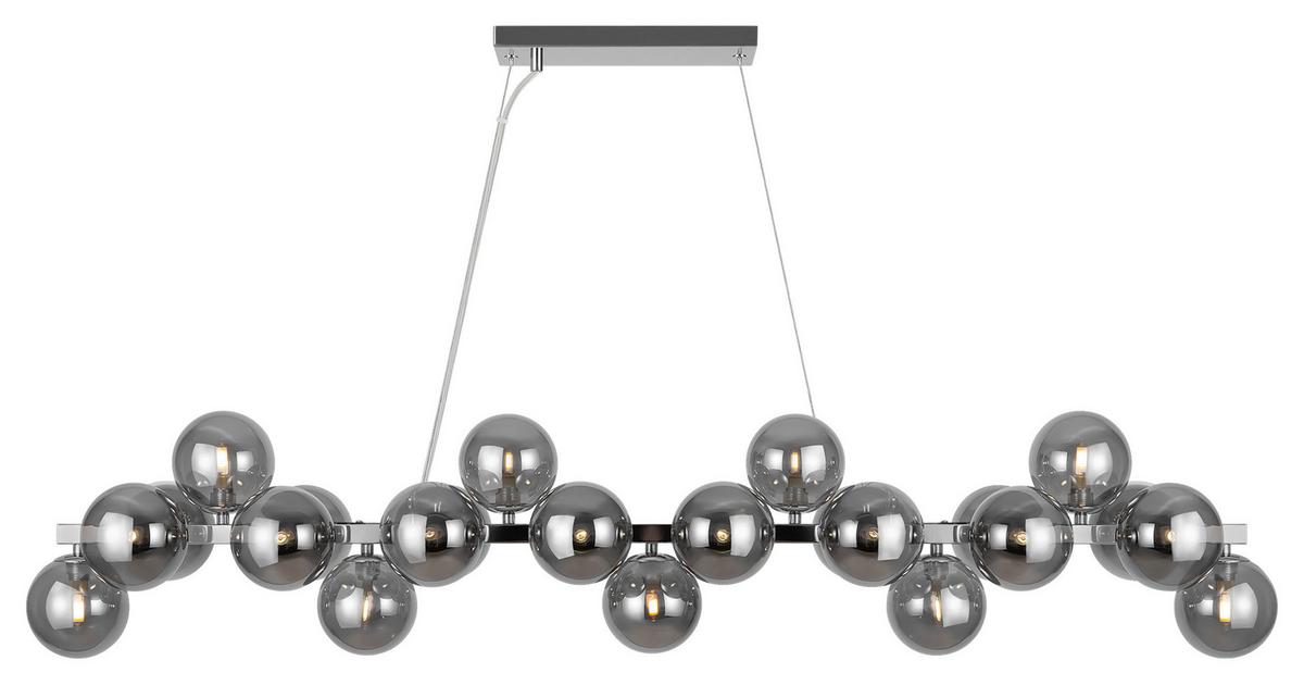 Pendelleuchte Dallas Chromfarben max. 28 Watt - Chromfarben, Trend, Glas/Metall (23,8/22,8/123,5cm) - MAYTONI