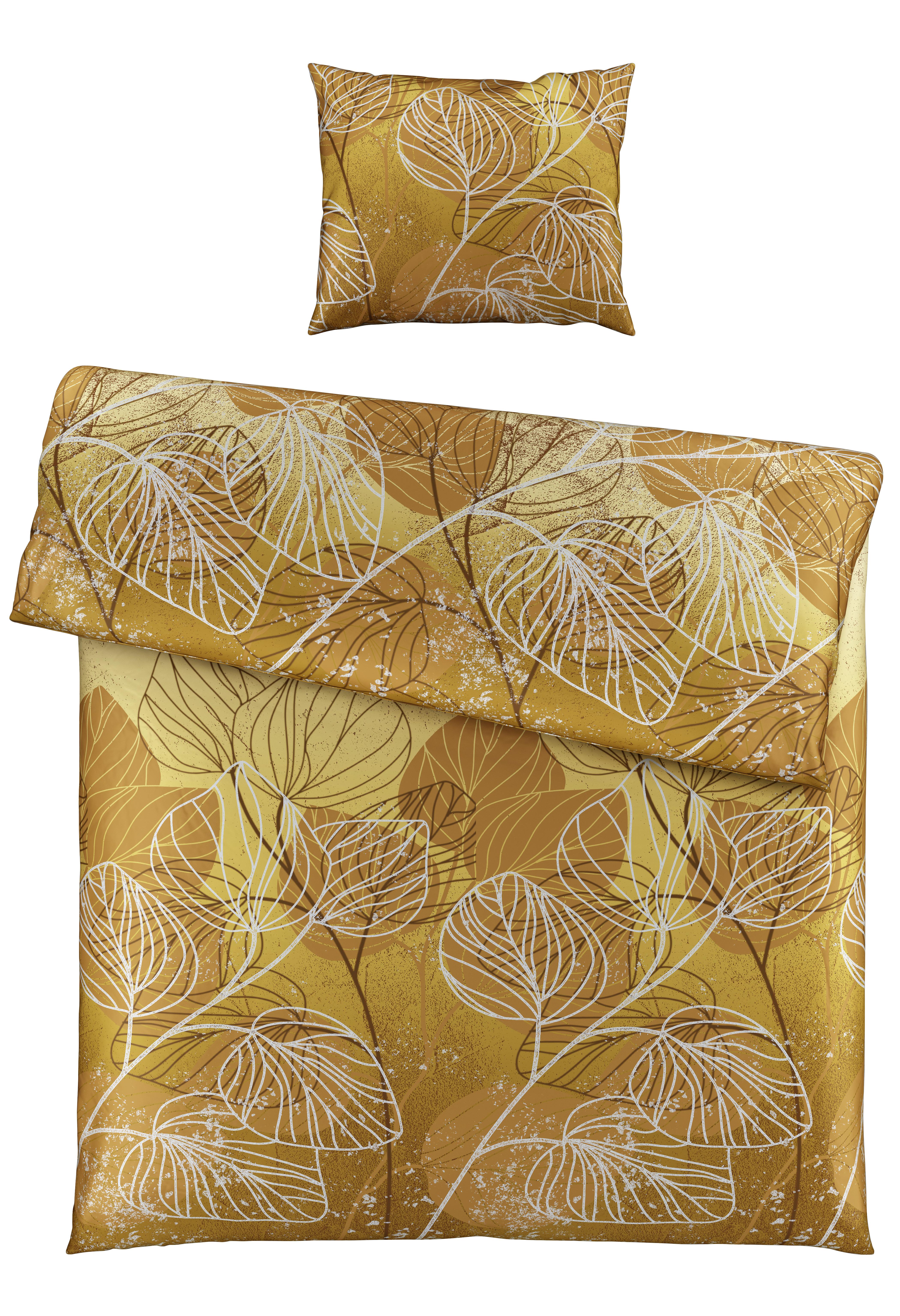 Bettwäsche Britt ca. 160x210cm - Gelb, Konventionell, Textil (160/210cm) - Premium Living