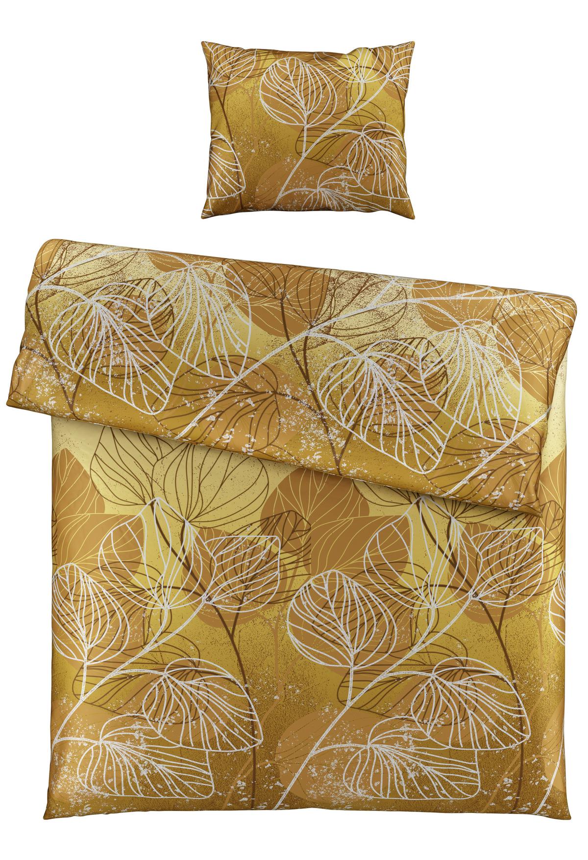 linge de lit Britt ca. 160x210cm - Gelb, Konventionell, Textil (160/210cm) - Premium Living