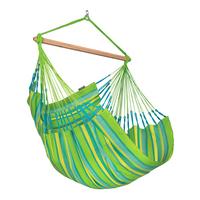 Hängesessel Comfort Hammock Echtholz Gelb/Grün - Gelb/Hellgrün, KONVENTIONELL, Holz/Textil (110/160/180cm) - La Siesta