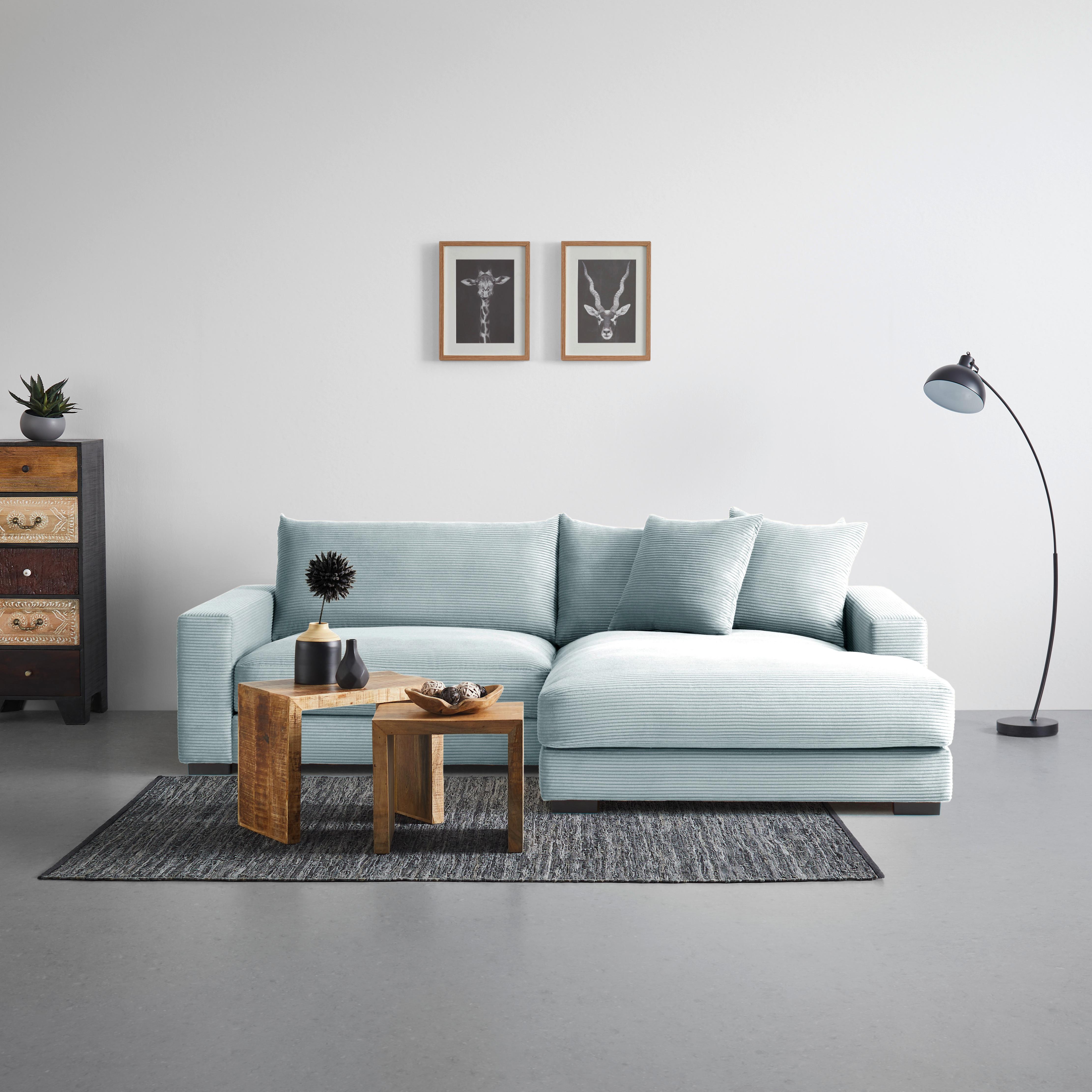 Wohnlandschaft Pedro in Türkis - Türkis, MODERN, Textil (265/180cm) - Mömax