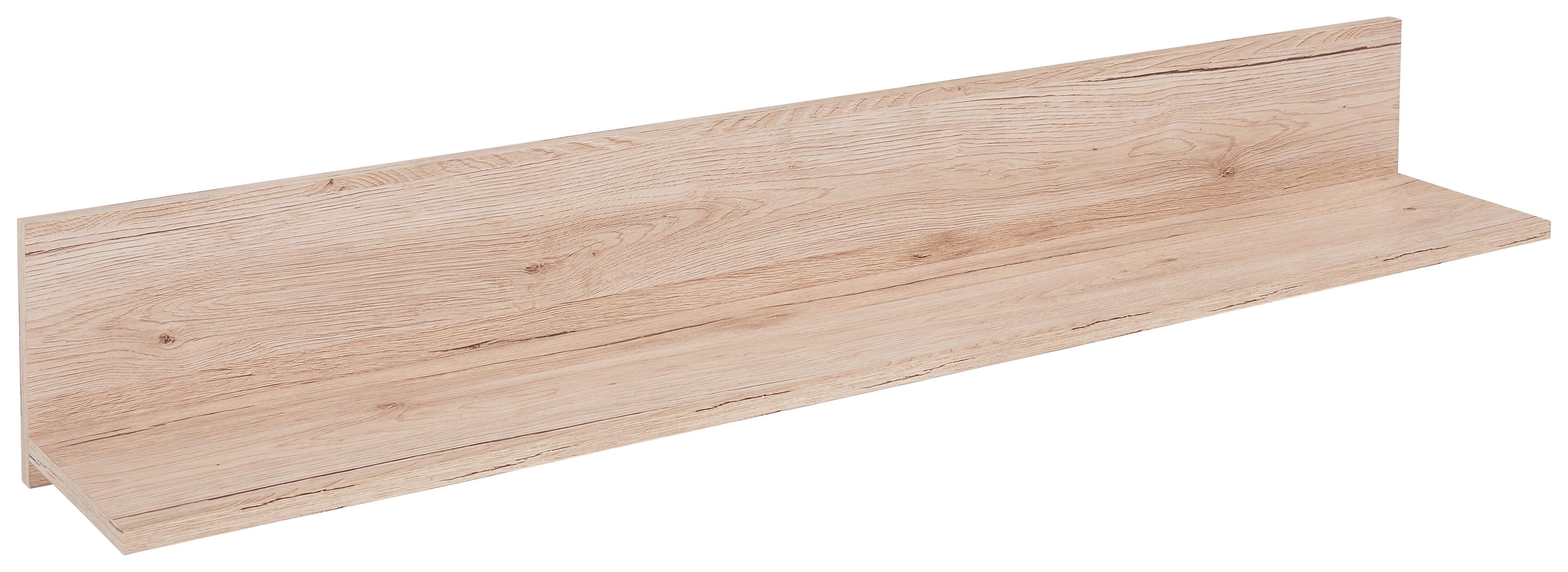 Poliță De Perete Malta - culoare lemn stejar, Modern, lemn (128/18/20cm) - Modern Living