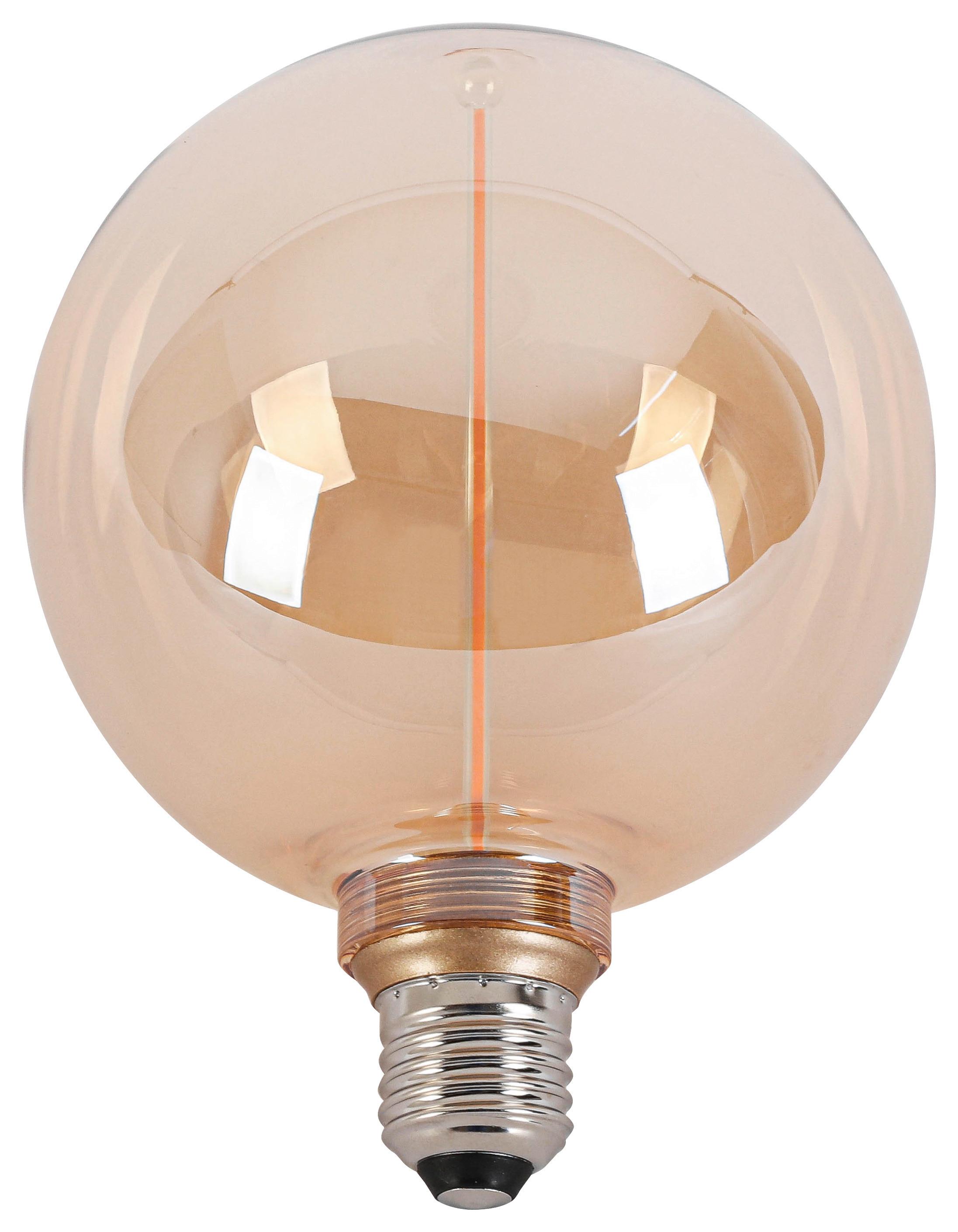Led-sijalka C82222mm - barve jantarja, Konvencionalno, kovina/steklo (12,5/16,6cm) - Modern Living
