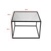 SOFFBORD KUBO -BASED- - svart, Modern, metall/glas (60/60/38cm) - Based