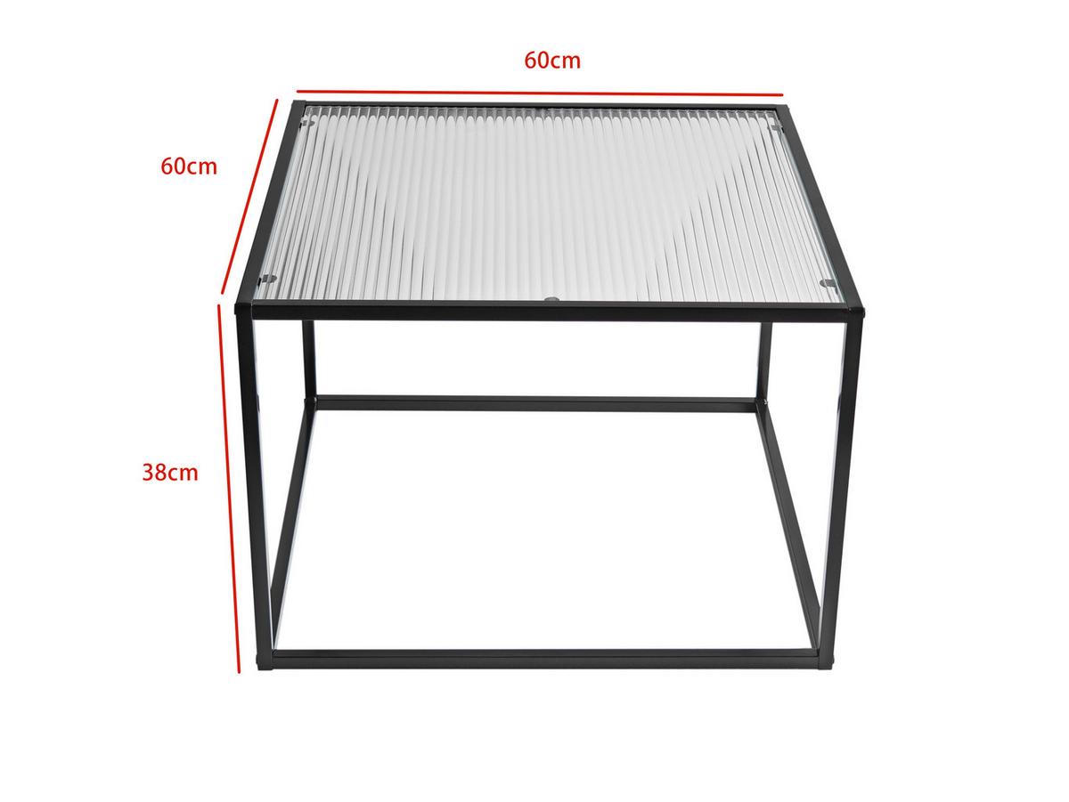 Dohányzóasztal Üveg Kubo - fekete, Modern, üveg/fém (60/60/38cm) - Mömax
