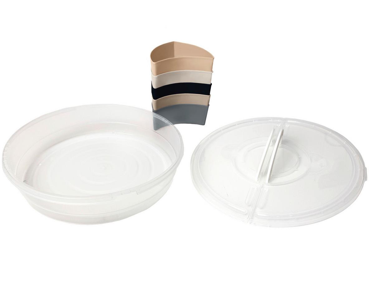 Snackschalenset Chips Multicolor, 6-teilig - Hellbraun/Transparent, KONVENTIONELL, Kunststoff (30/8,5cm) - Mömax