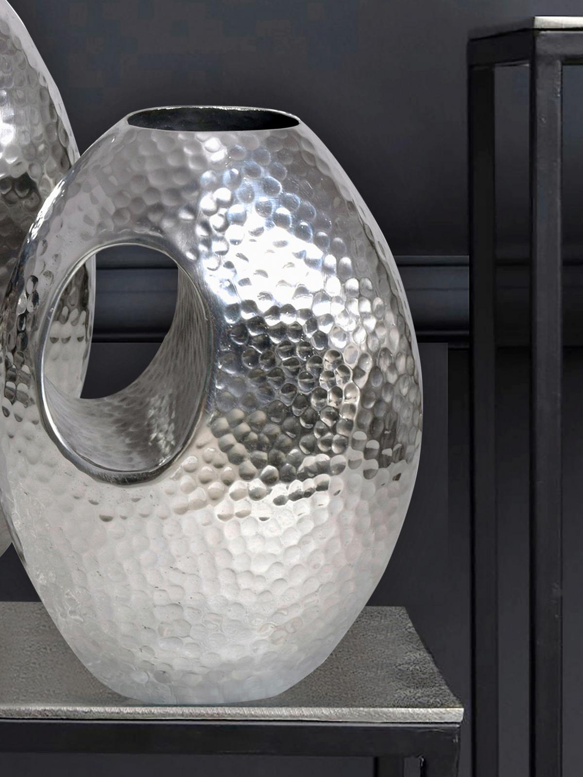 VASE WL7.189 - Silberfarben, Design, Metall (29/39/16,5cm) - Livetastic