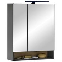 SZAFKA Z LUSTREM DENVER - czarny, Konventionell, materiał drewnopochodny/szkło (60/75/23cm) - home24