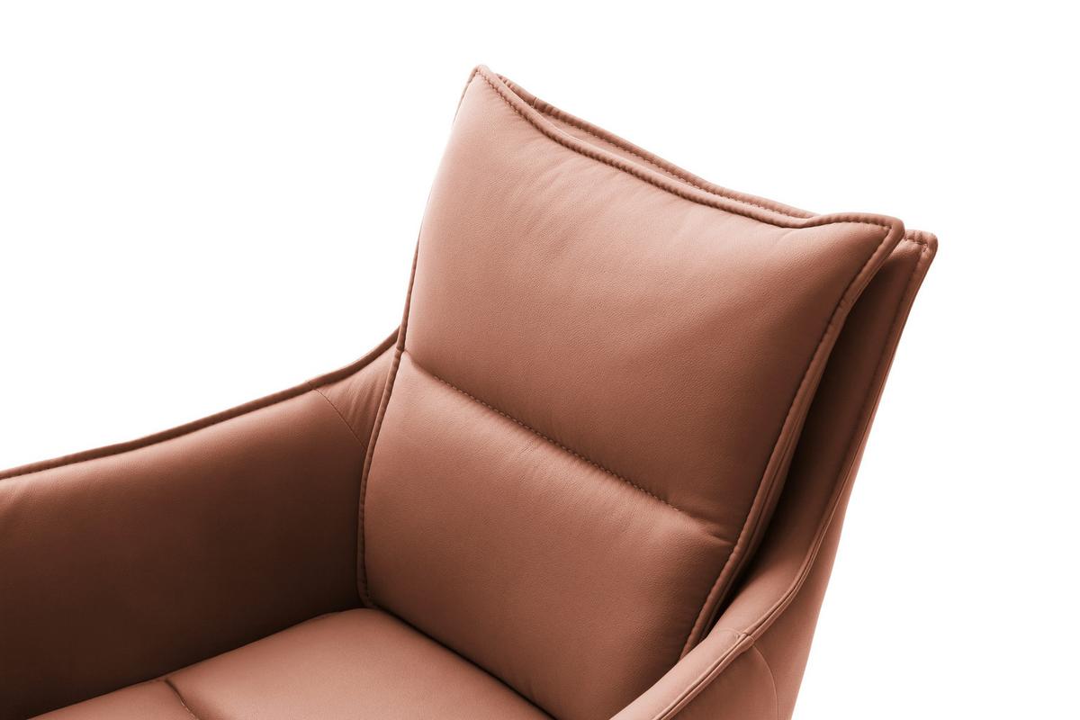 KRZESŁO Z PODŁOKIETNIKAMI HOUSTON - kolor rdzawy/czarny, Design, metal/tkanina (60/90/65cm) - Novel