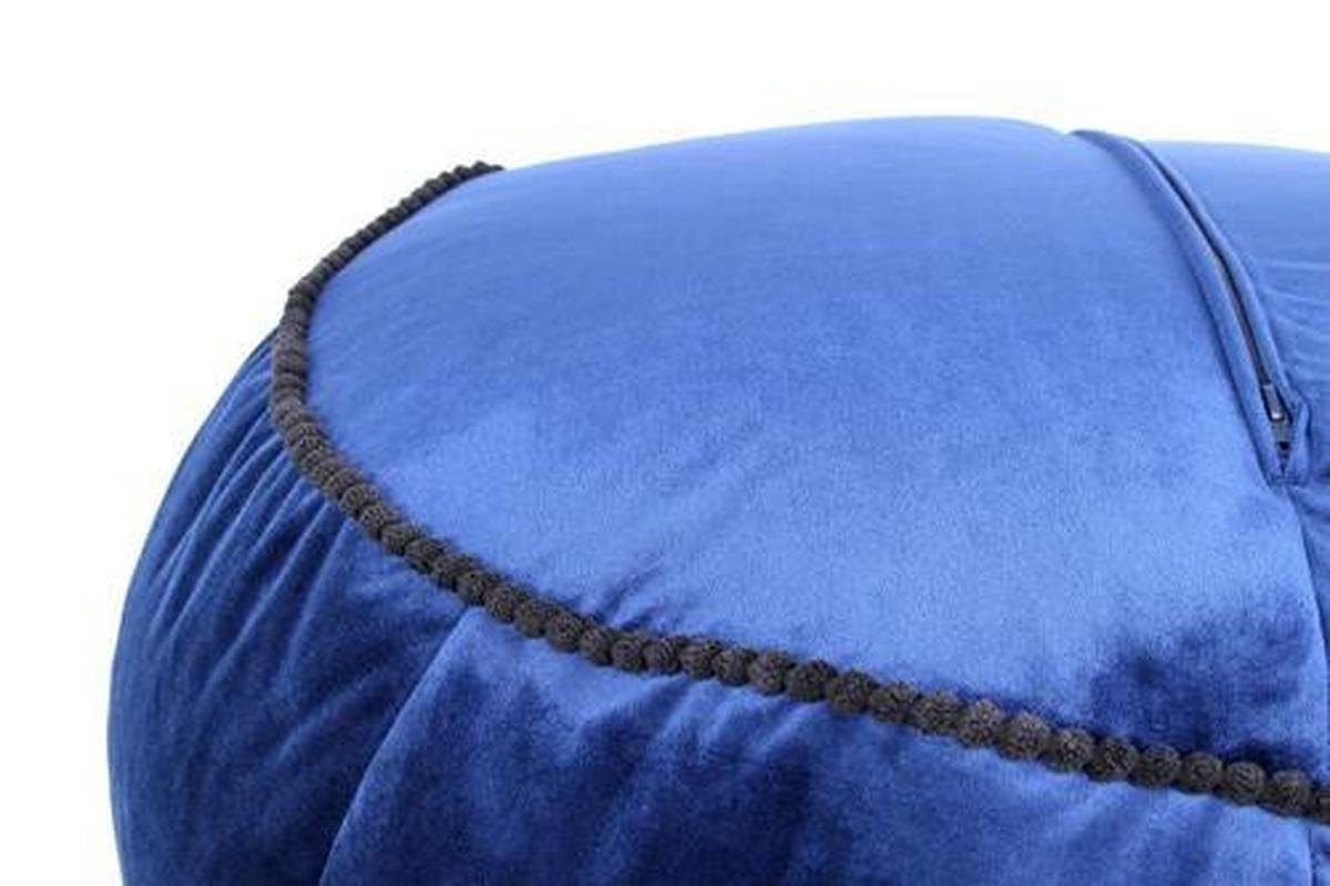 POUF Pouf Taj Mahal DxH: 65x35 cm - Blau, MODERN, Textil (65/35/65cm) - Kayoom