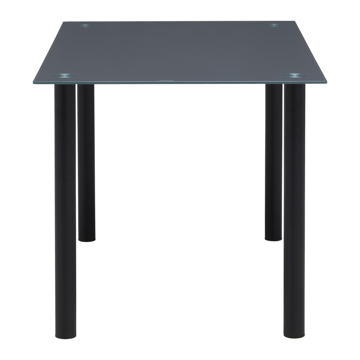 Esstisch Simon in Grau/Schwarz - Schwarz/Grau, Basics, Glas/Metall (120/76/80cm) - Mömax