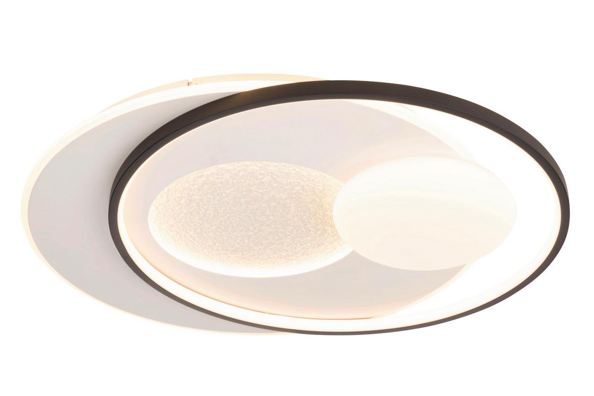 LAMPA SUFITOWA LED LAREDO - czarny/biały, Basics, tworzywo sztuczne/metal (58/50/10,5cm) - Novel