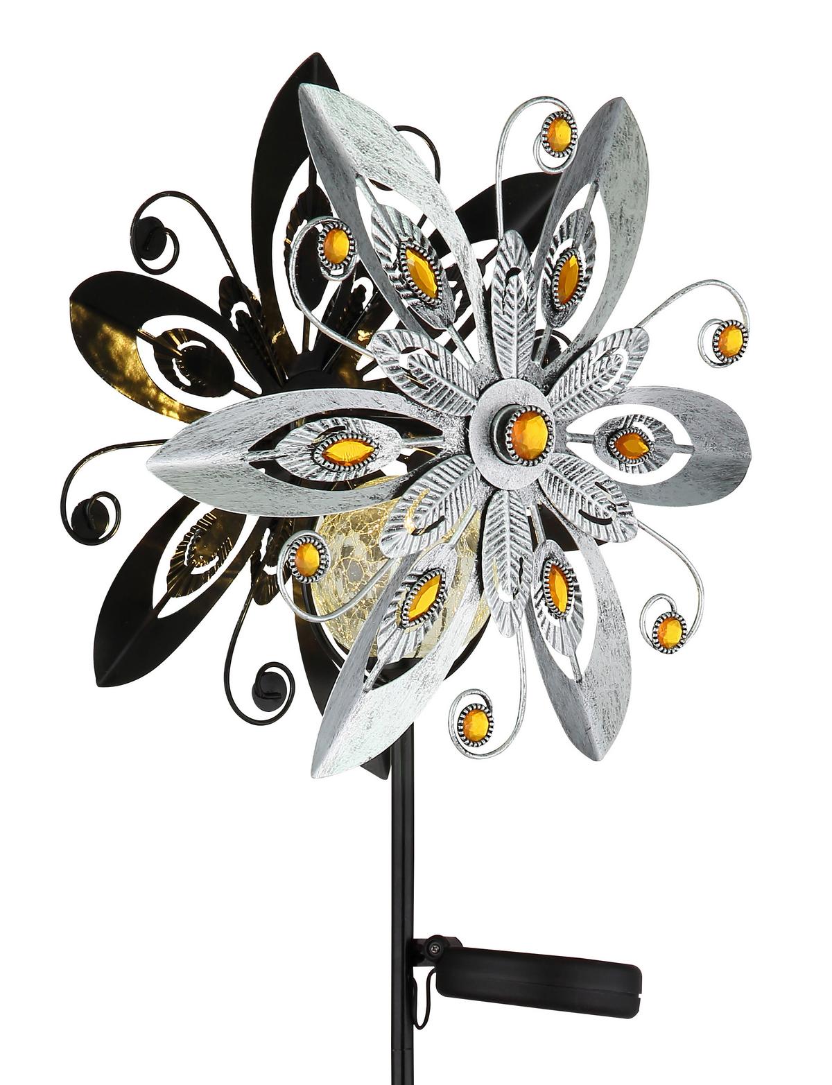 Solarna Svjetiljka Solar - žuta/prozirno, Design, staklo (32/17,5/124cm) - Globo