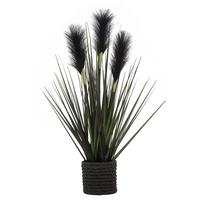 TRAWA DEKORACYJNA 7099-BLK-BLK - czarny, Natur, tworzywo sztuczne/metal (40cm) - Ambia Home
