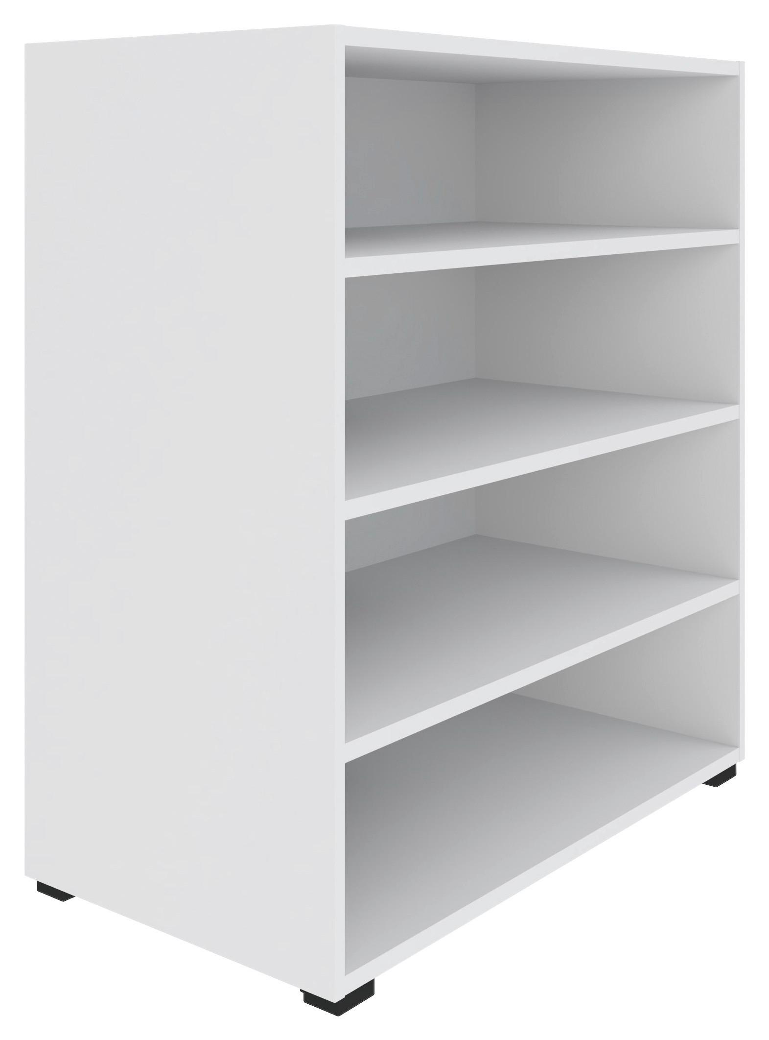 Regal Unit Bele Barve - črna/bela, Moderno, leseni material (91,2/89,6/40cm) - Based