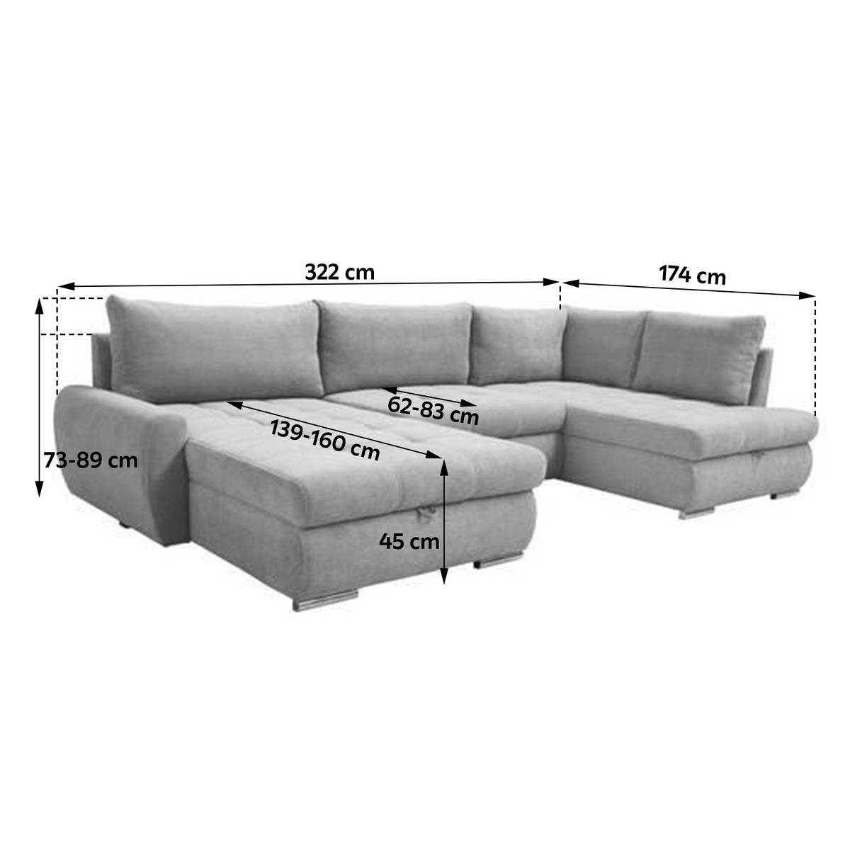 Coltar CANION - gri deschis, Design, textil (174cm) - Modern Living