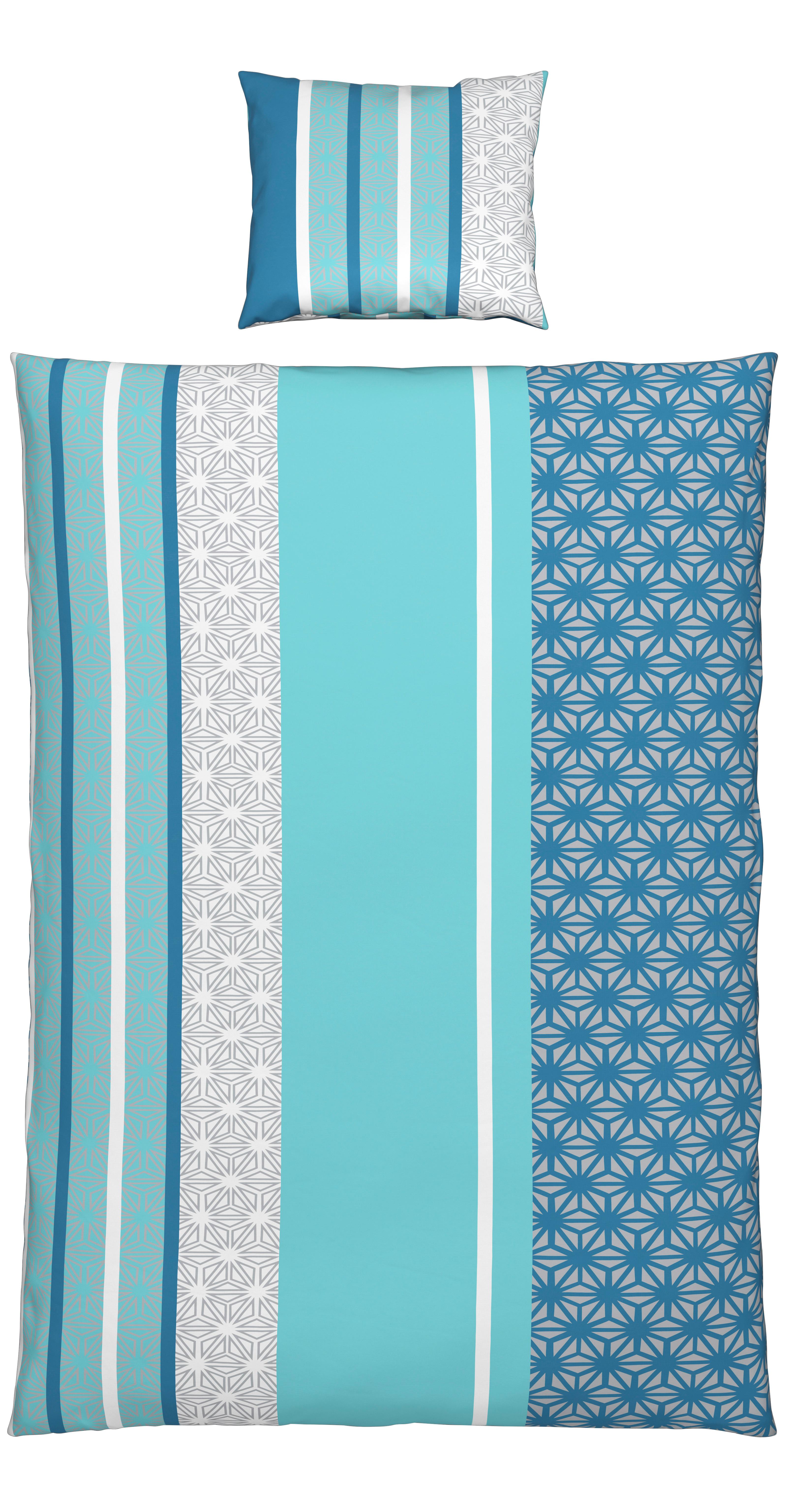 BETTWÄSCHESET SARA - Türkis, Textil (160/210cm) - Modern Living