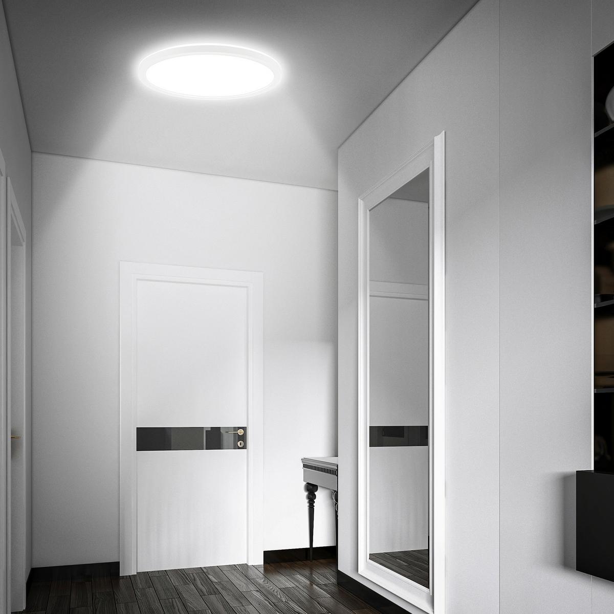 ŁAZIENKOWA LAMPA SUFITOWA LED 7525416 MOVE - biały, Basics, tworzywo sztuczne (29/3cm) - Briloner