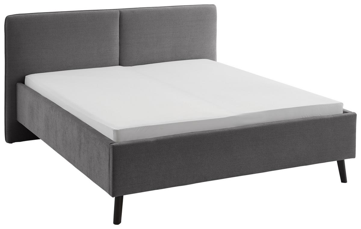 Polsterbett Palma Anthrazit ca. 180x200cm - Anthrazit, Konventionell, Holz/Textil (180/200cm) - Premium Living