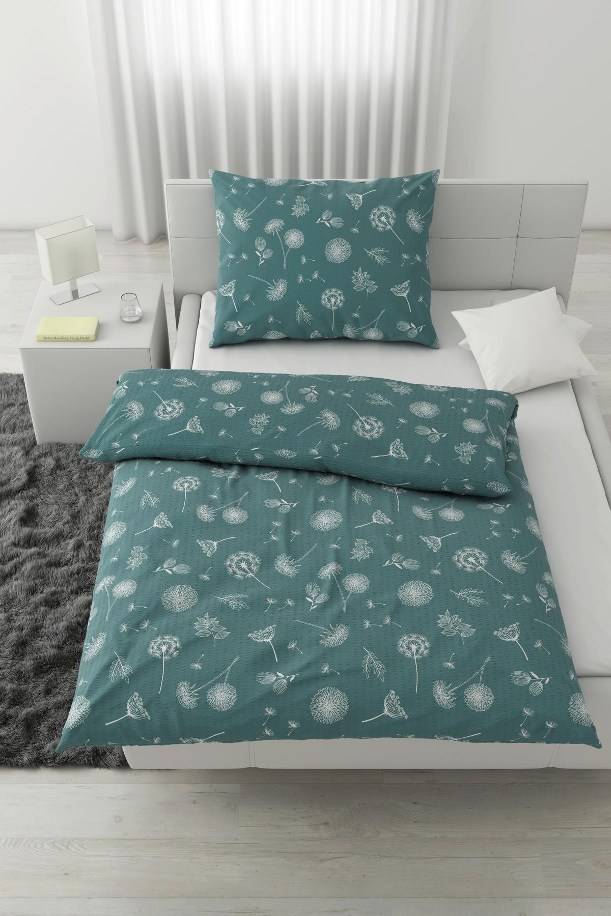 BETTWÄSCHESET PUSTEBLUME - Blau, Konventionell, Textil (200/210cm) - Modern Living