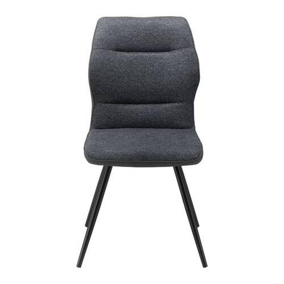 KRZESŁO EVA - ciemnoszary/czarny, Modern, metal/drewno (49/91/59cm) - Bessagi Home