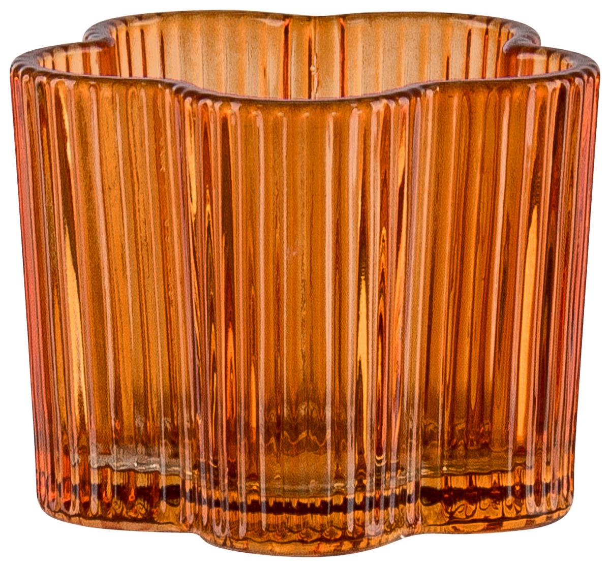 Suport pentru lumânare pastilă Pop Up - portocaliu, Konventionell, sticlă (8/6cm) - Mömax