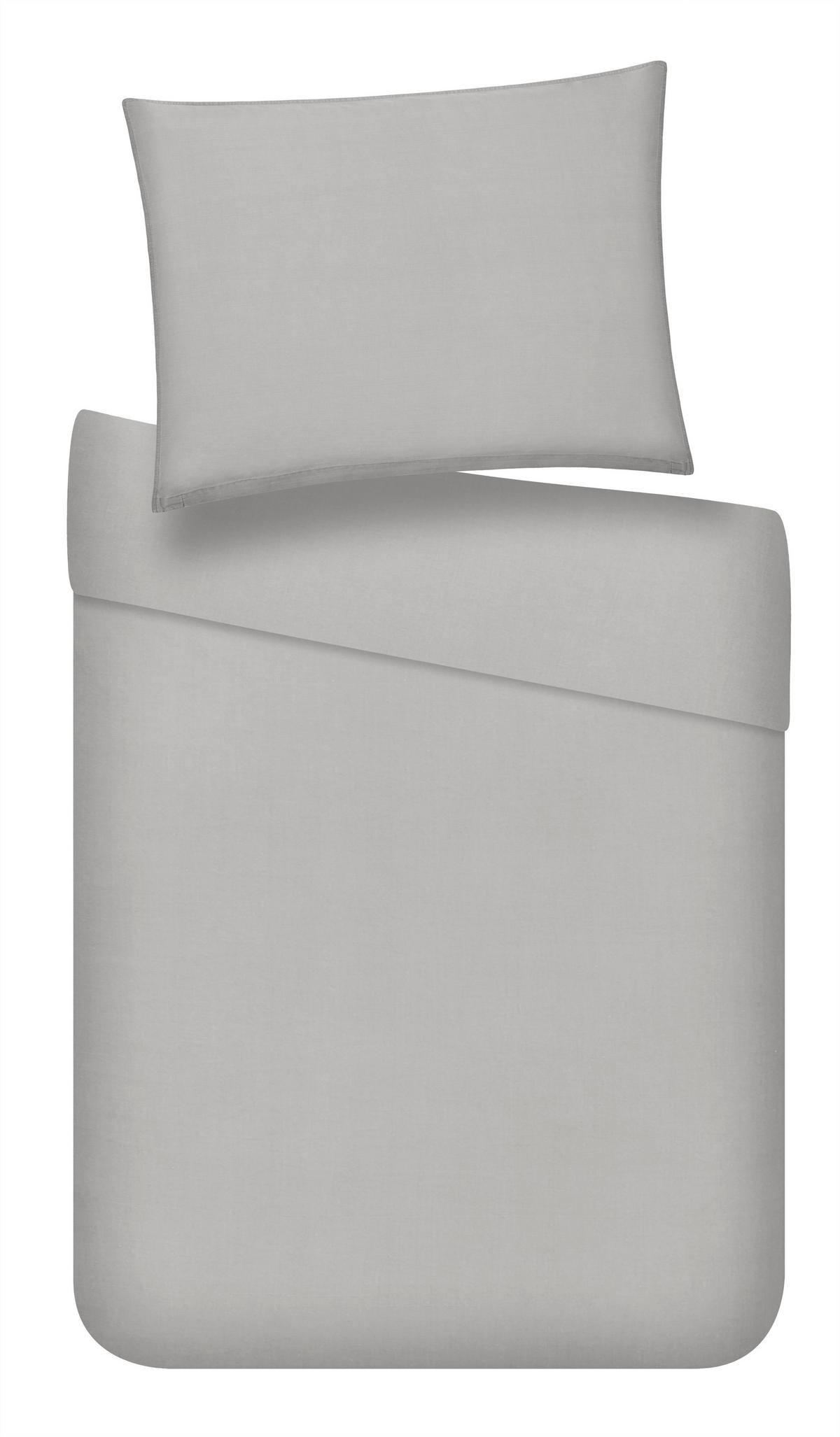 Ágyneműhuzat-garnitúra Stone Wasched - világosszürke, Romantik / Landhaus, textil (140/200cm) - Modern Living