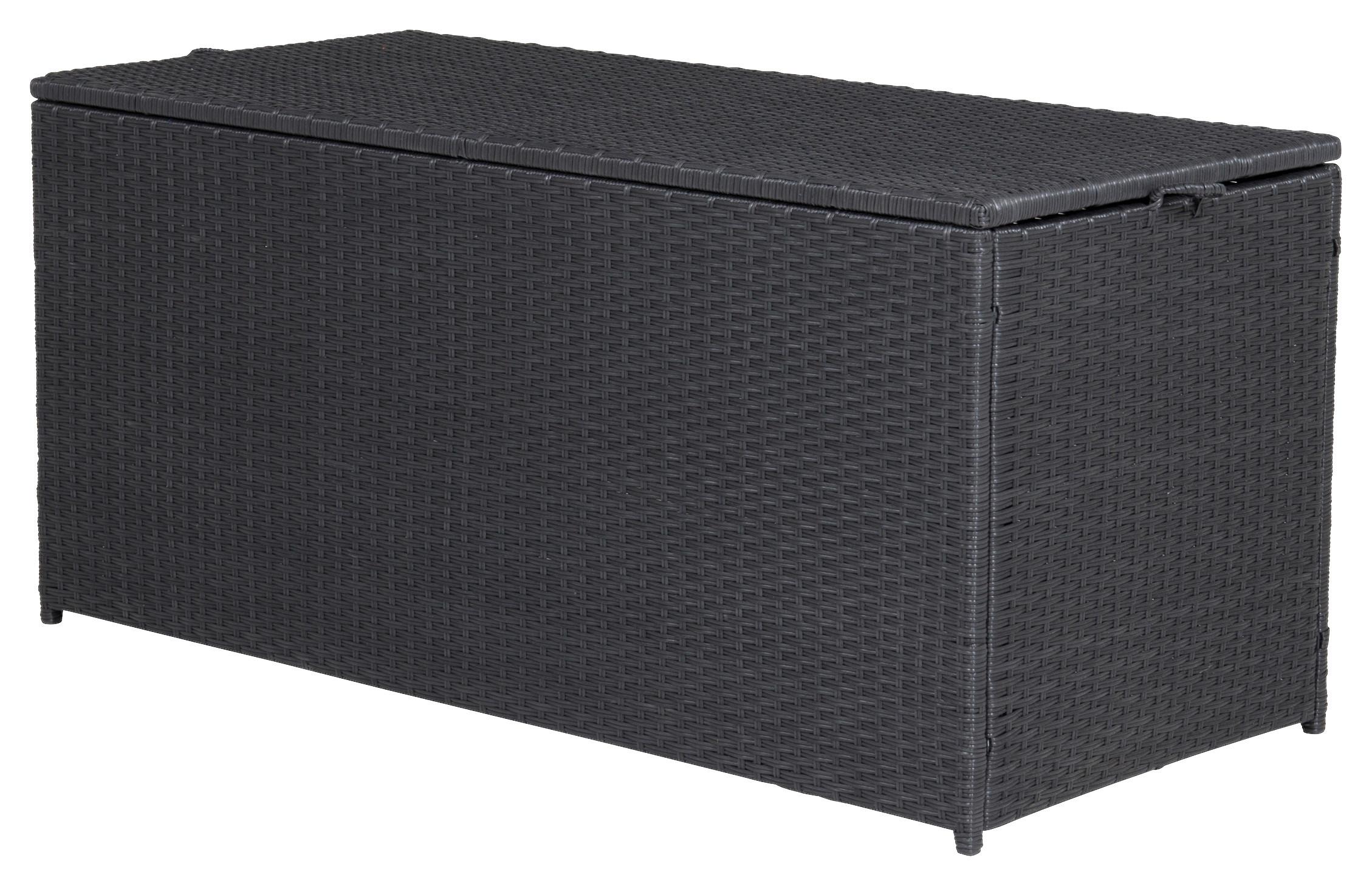 KISSENBOX LONDON - Schwarz, KONVENTIONELL, Holz (130/60/60cm) - Gardenson