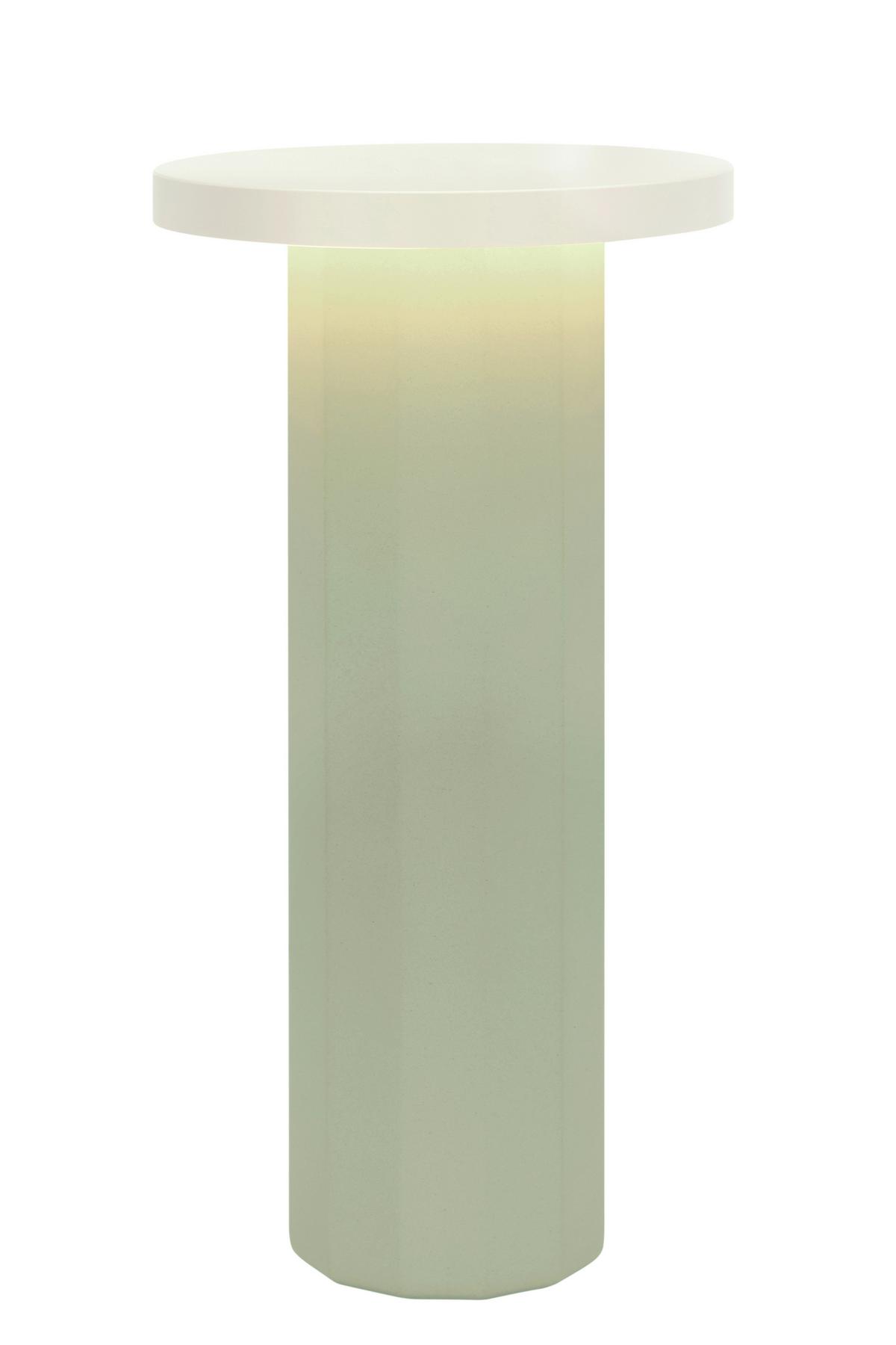 LAMPA STOŁOWA Z AKUMULATOREM ION *DK* - zielony, Design, kamień/metal (16/31,6cm) - Dieter Knoll