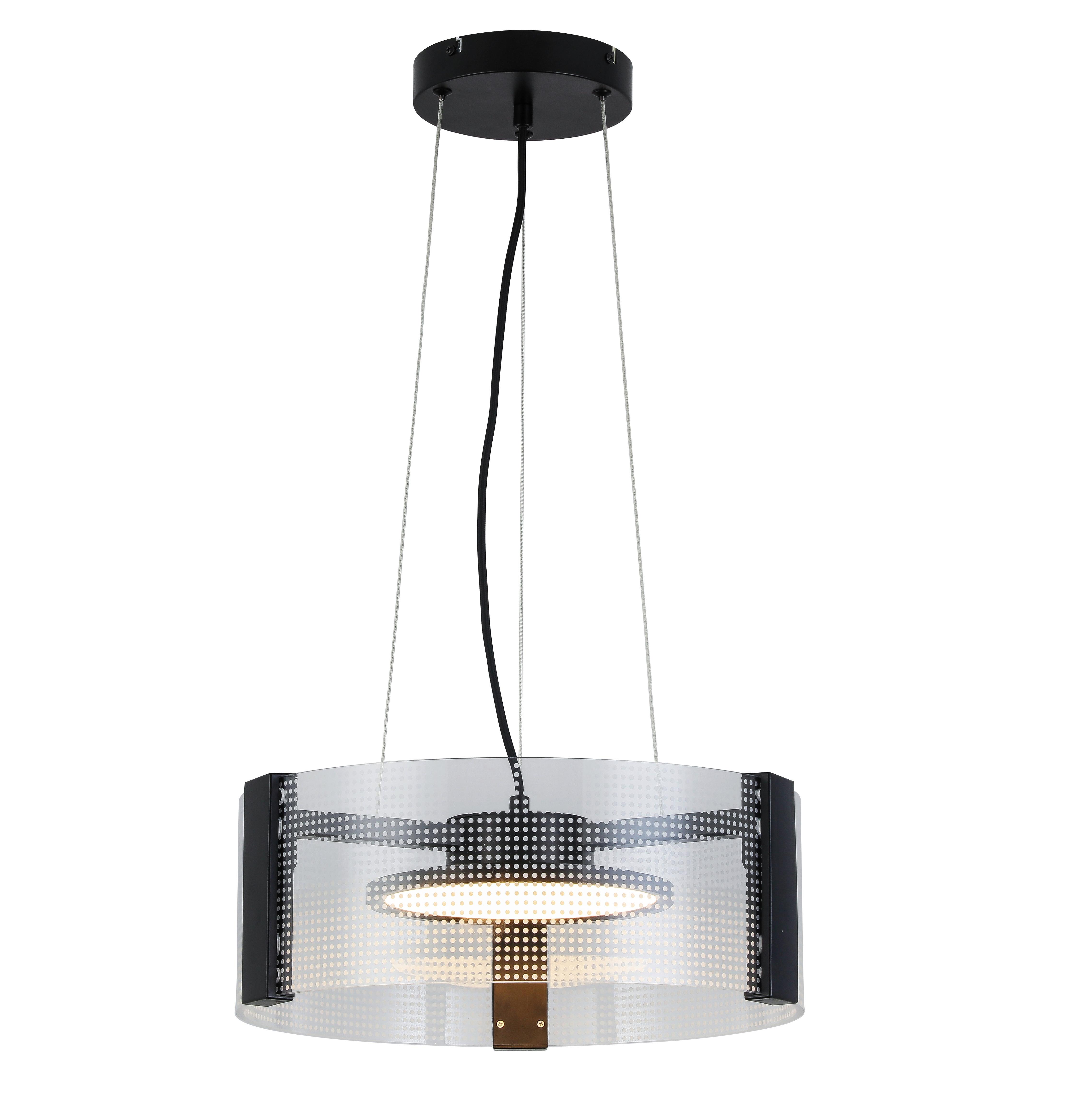 LAMPA WISZĄCA LED MARGE - czarny/biały, Modern, tworzywo sztuczne/metal (40/120cm) - Bessagi Home