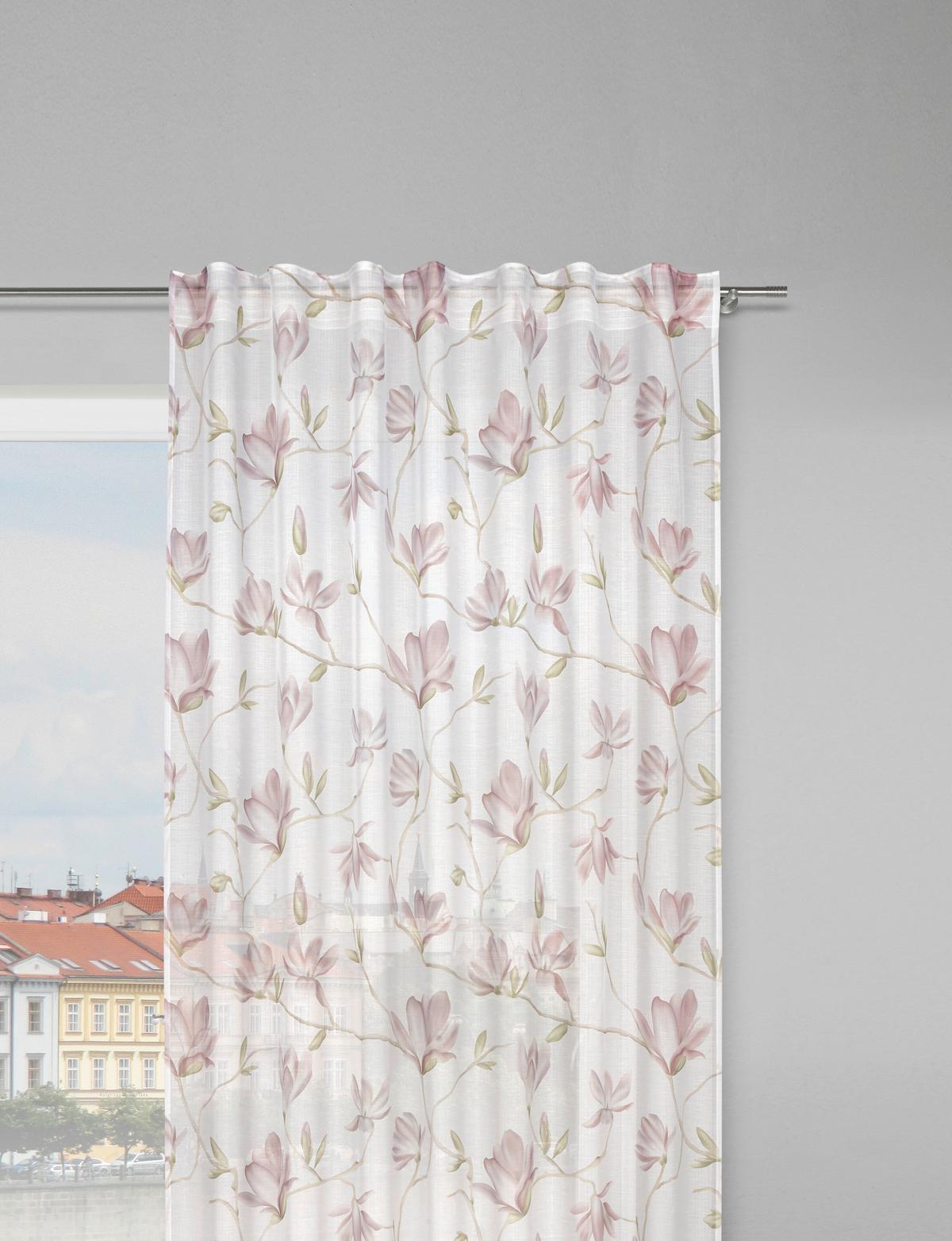 Fertigvorhang Magda ca. 140x245cm - Pink, Basics, Textil (140/245cm) - Modern Living