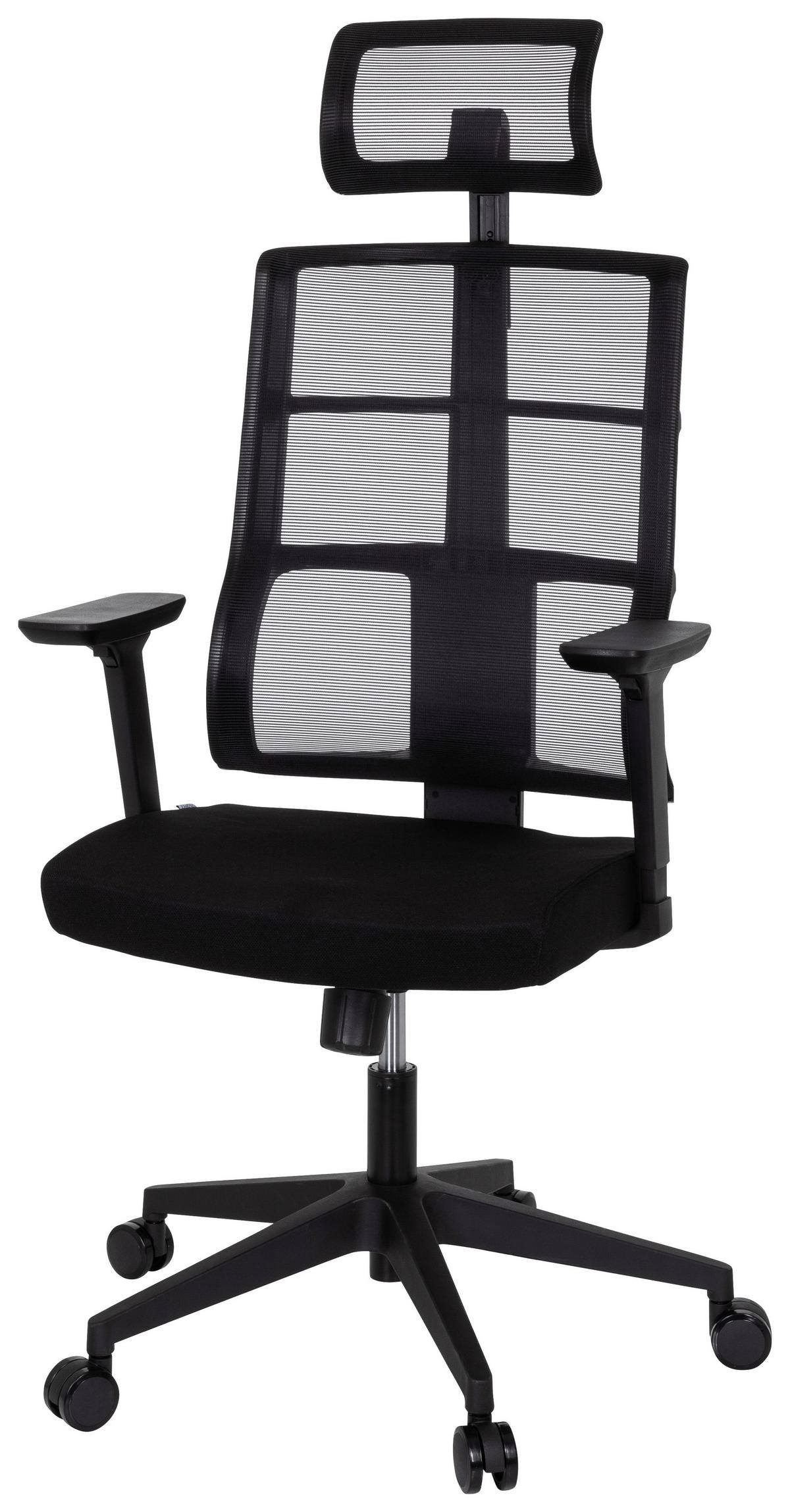 Pisarniški Stol Spinio Pro, Črna - črna, Moderno, umetna masa/tekstil (64/138/62cm) - MID.YOU