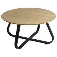 Stolić Lennox - prirodne boje/crna, Moderno, drvni materijal/metal (80/38cm) - Modern Living