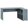 Schreibtisch Serie 500 Blau ca. 150x73,6x121,6cm - Blau, MODERN, Holzwerkstoff (150/73,6/121,6cm) - MID.YOU