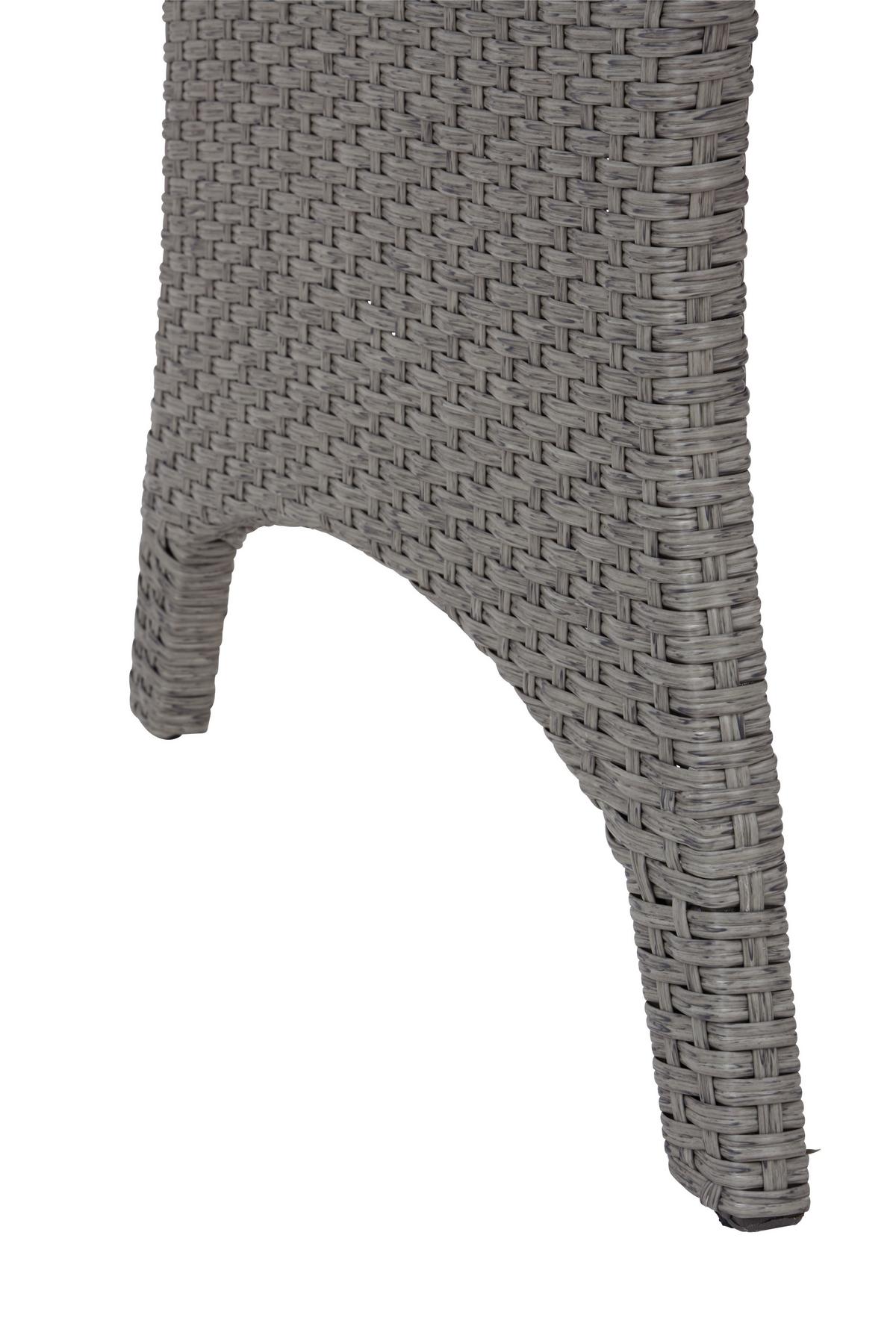 Lounge Garnitura Athena, Siva, Videz Ratana, 6-Delno - siva/črna, Moderno, kovina/umetna masa