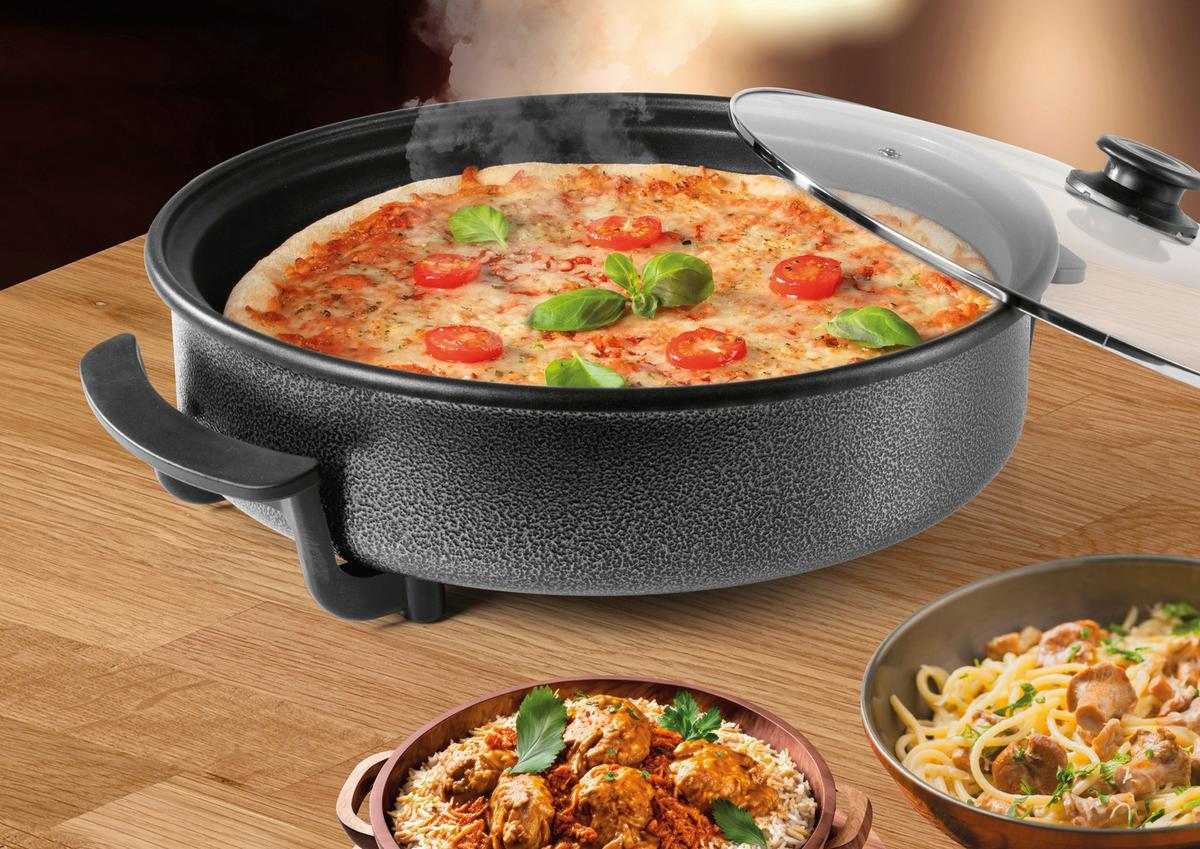 PATELNIA ELEKTRYCZNA 12316 - czarny, Basics, tworzywo sztuczne/metal (41/45/17,5cm) - Gourmesto