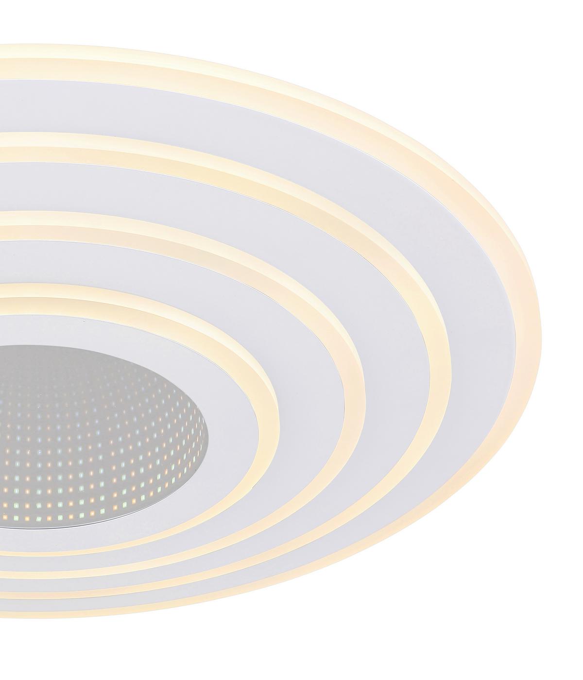 LED-Deckenleuchte Jocelyn in Opal/Weiß max. 40 Watt - Opal/Weiß, Kunststoff/Metall (42/6.7cm) - Globo