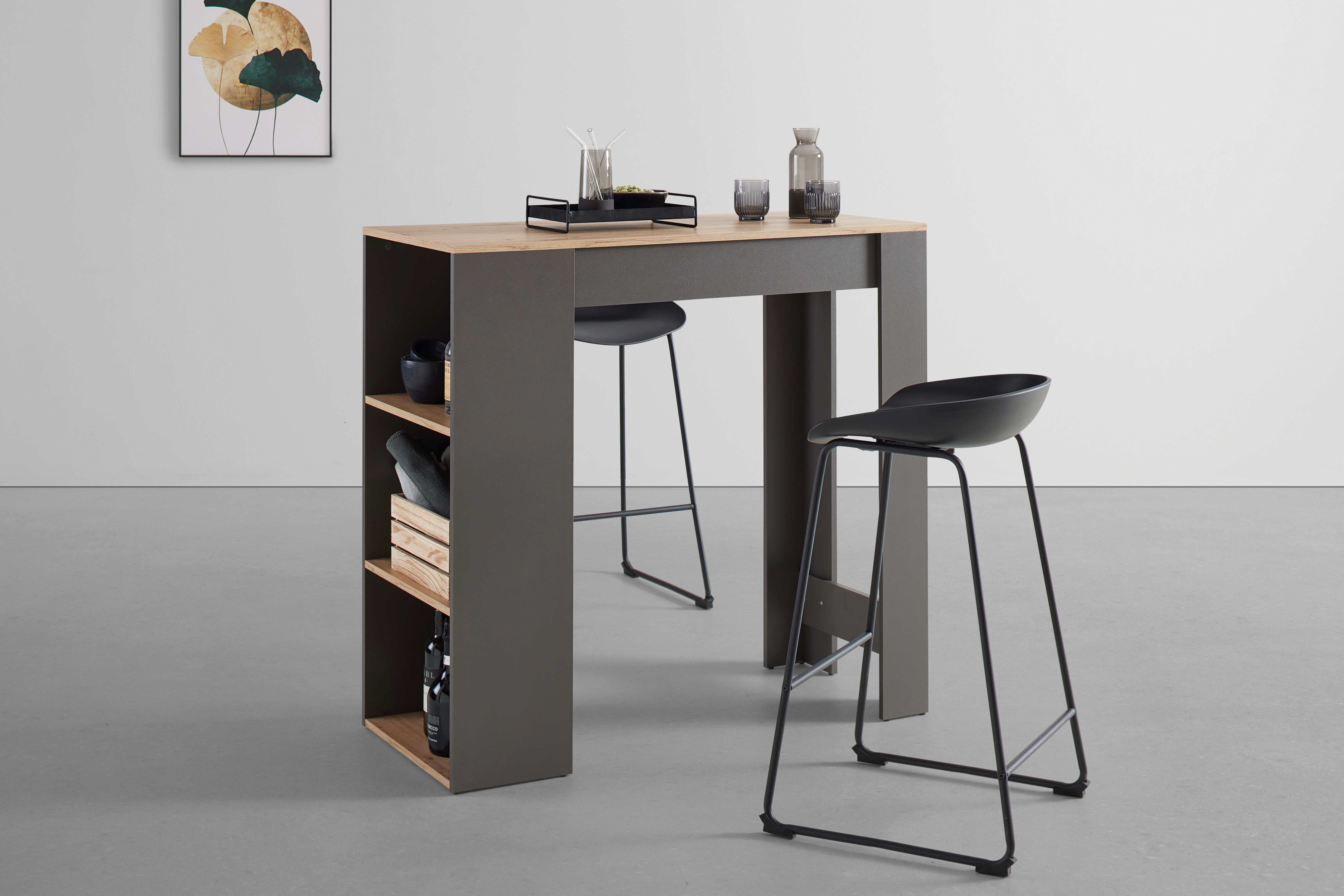 BARBORD DANDY - ek Artisan/svart, Modern, trä/plast (115/50/108cm) - Mömax