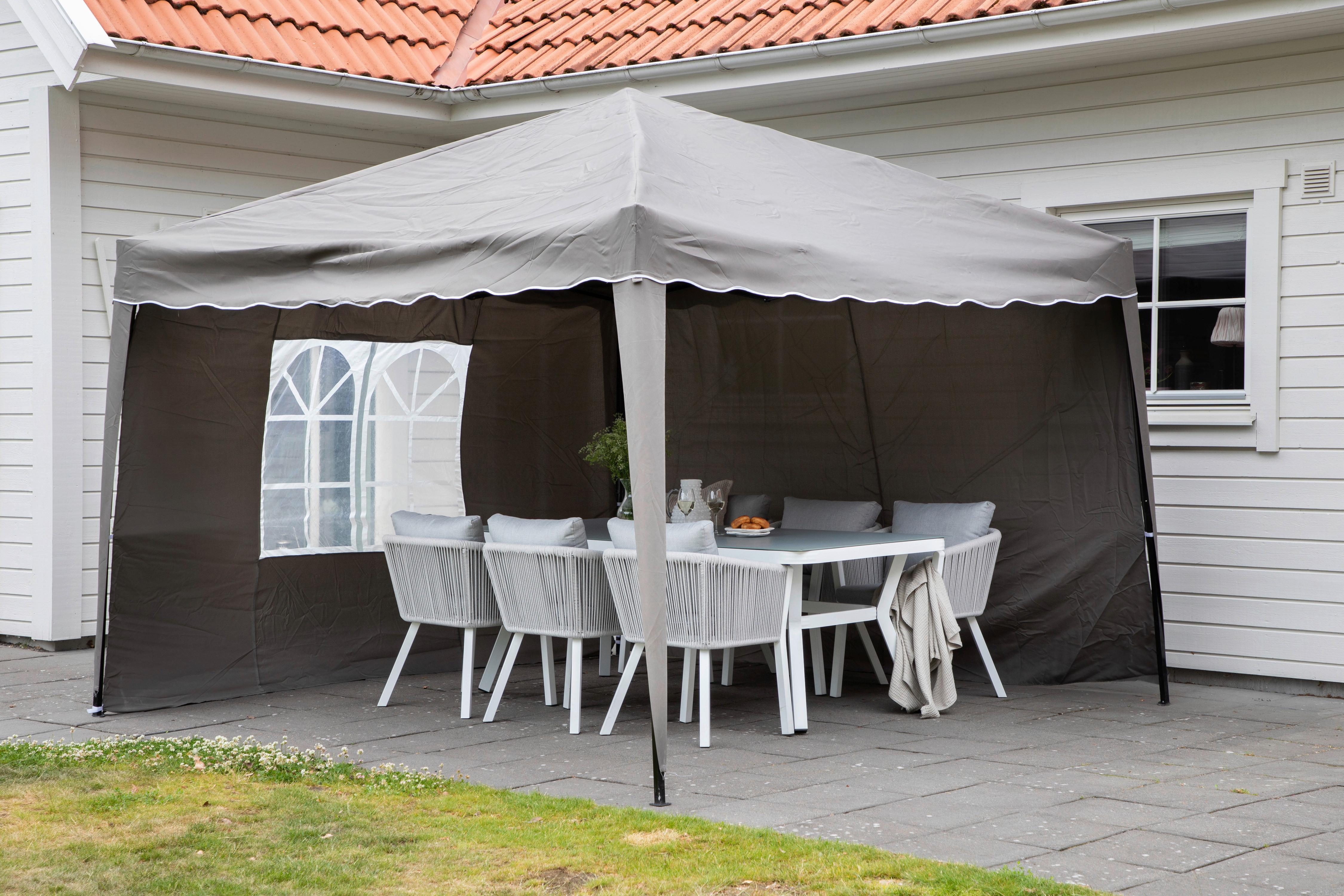 Pavillon Easy Up ca. 295x250 cm Braun - Grau, KONVENTIONELL (295/250/295cm) - Gardenson
