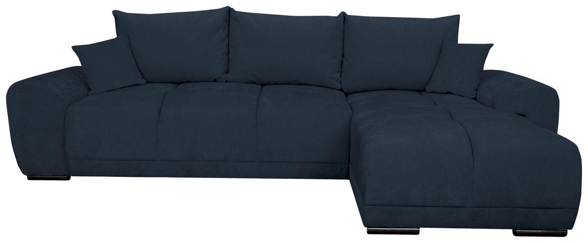 Kutna Garnitura Bonn - tamno plava/crna, Moderno, tekstil/plastika (296/182cm)