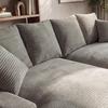 BIG SOFFA ELEONORA - ljusgrå/svart, Modern, trä/textil (250/97/168cm) - Bessagi Home