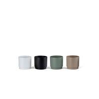 Pflanzentopf Lou in diversen Farben - Beige/Schwarz, KONVENTIONELL, Keramik (15/14,5cm) - Mömax