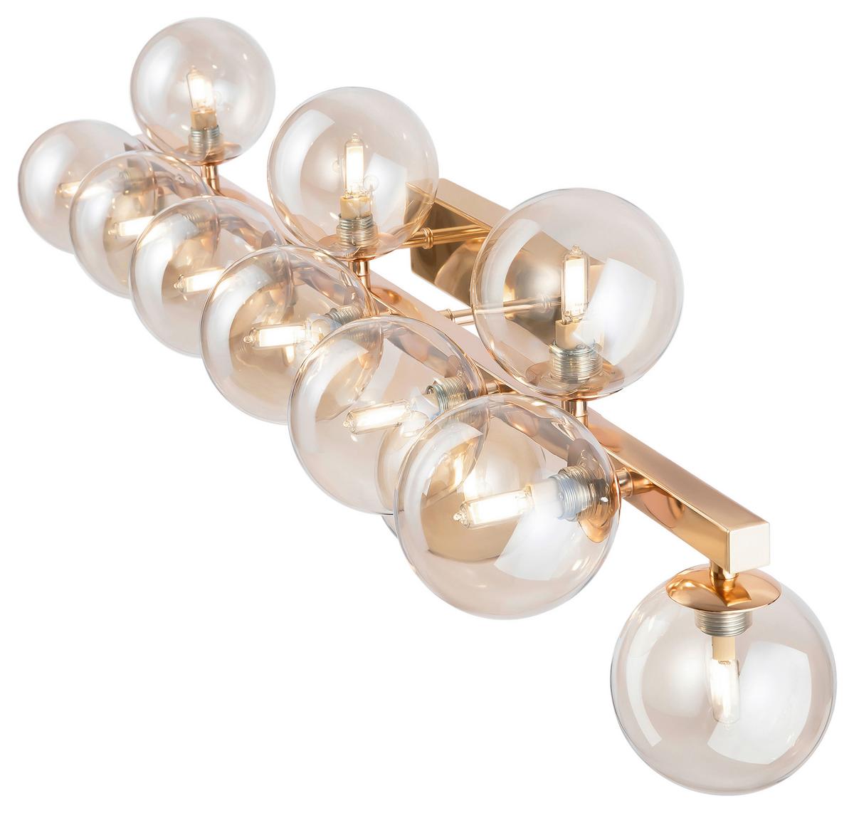 Wandleuchte Dallas Golfarben max. 28 Watt - Goldfarben, Trend, Glas/Metall (95/22/22cm) - MAYTONI